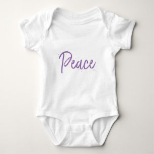 T-shirt Paz — Texto Roxo