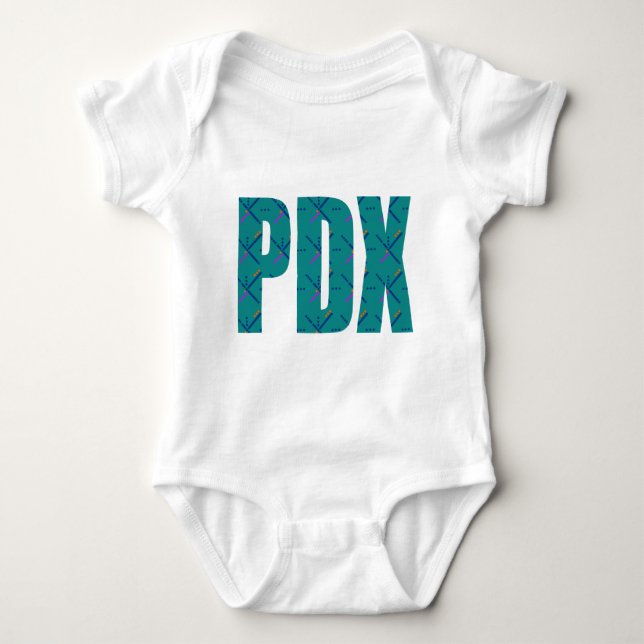 T-shirt PDX rotula o tapete do aeroporto de Portland (Frente)