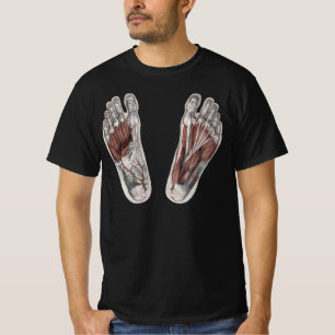 T-shirt Pé de Anatomia Humana Vintage Podologia