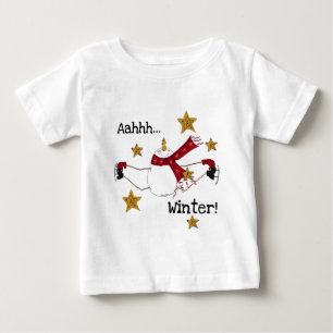 T-shirt Pé Neve de Pé de inverno de Natal