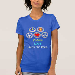 T-Shirt PEACE, AMOR, ROCK 'N'