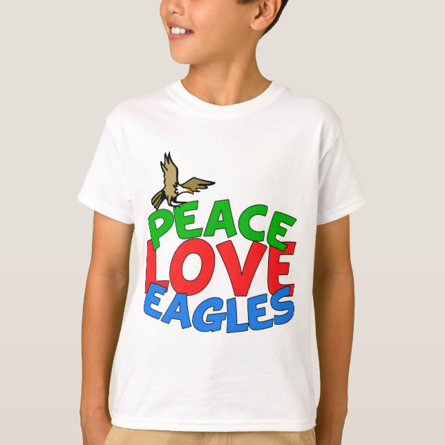 T-shirt Peace Love Eagles Legal Bálidos Eagle Kids (Frente)