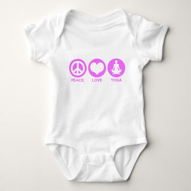 T-shirt Peace Love Yoga (Frente)