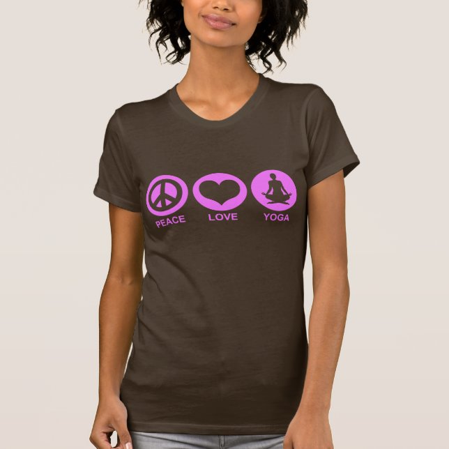 T-shirt Peace Love Yoga (Frente)