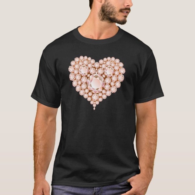 T-shirt Peach Heart Gems (Frente)