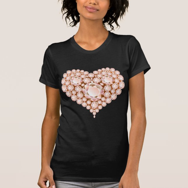 T-shirt Peach Heart Gems (Frente)