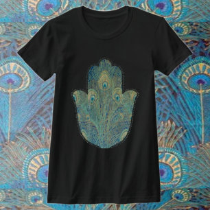 T-shirt Peacock Feather Hamsa