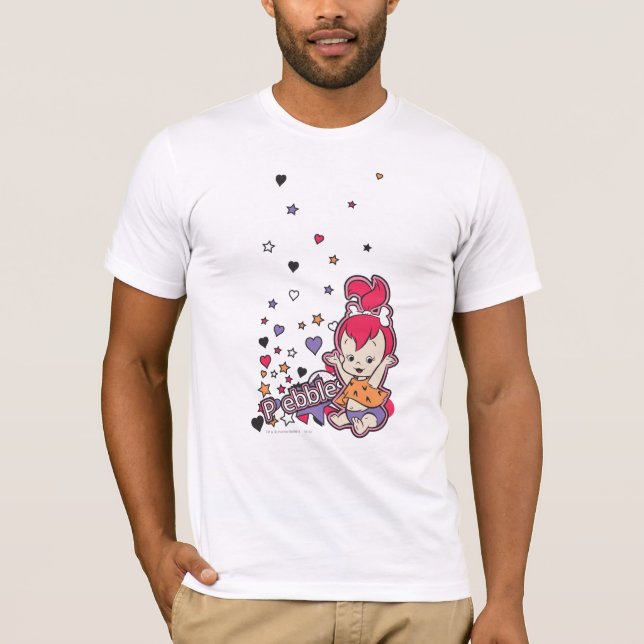 T-shirt PEBBLES™ Coração Roxo (Frente)