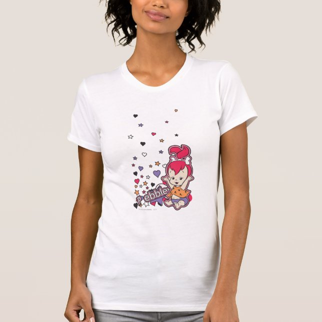 T-shirt PEBBLES™ Coração Roxo (Frente)