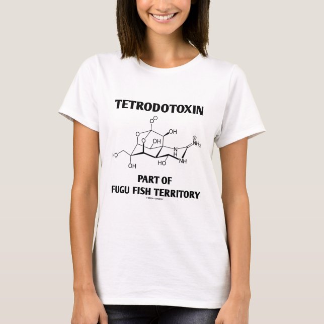 T-shirt Peça do Tetrodotoxin do território dos peixes de (Frente)