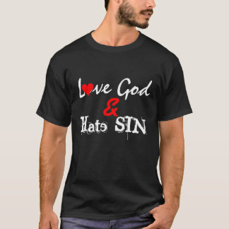 T-shirt Pecado do ódio do deus do amor