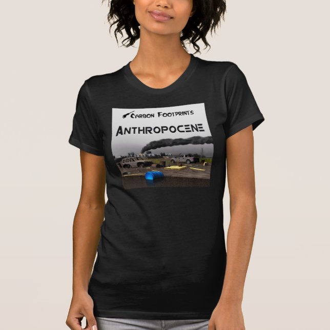 T-shirt Pegadas de carbono - Antropoceno (Frente)