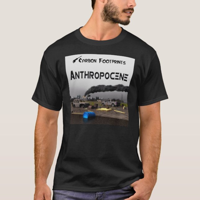 T-shirt Pegadas de carbono - Antropoceno (Frente)