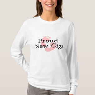 T-shirt Pegadas Orgulhosas da Nova Bebê Gigi Menina