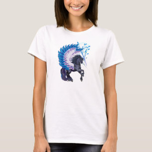 T-shirt Pegasus voado azul