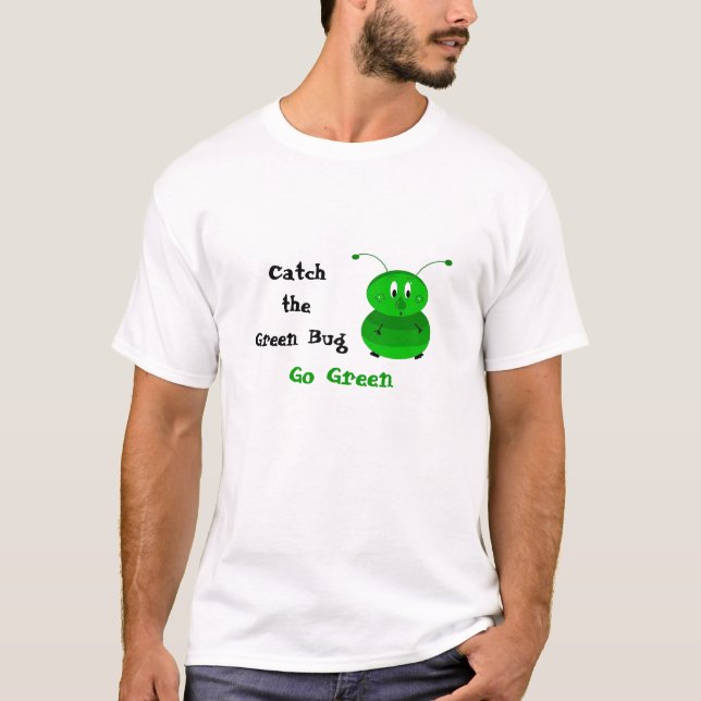 T-shirt Pegue o Bug Verde (Frente)