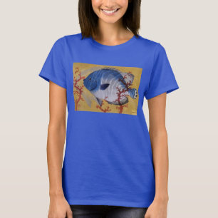 T-shirt Peixe Azul Tropical Vintage Coral Vida Marinha Oce