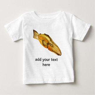 T-shirt peixe de madeira