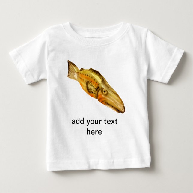 T-shirt peixe de madeira (Frente)
