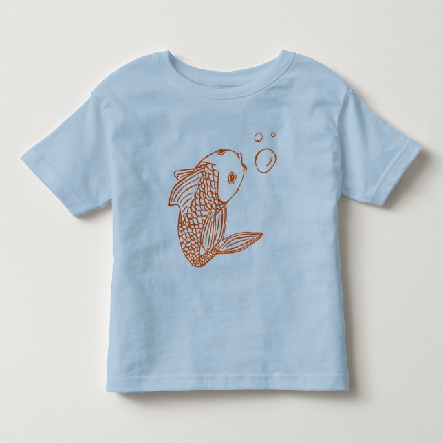 T-shirt Peixe dourado alaranjado (Frente)