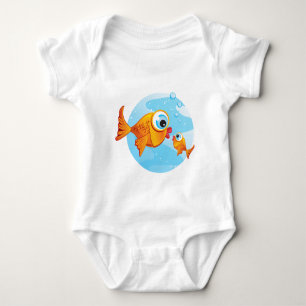 T-shirt PEIXE - Oliva e picada:
