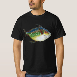 T-shirt Peixe Opah Tropical, Animal Aquático Marinho Vinta