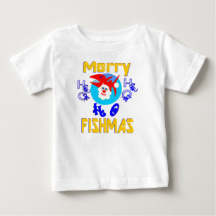 T-shirt ♫ ♥ Peixes de FelizMas-Santa-Peixe Nadadores de Lo