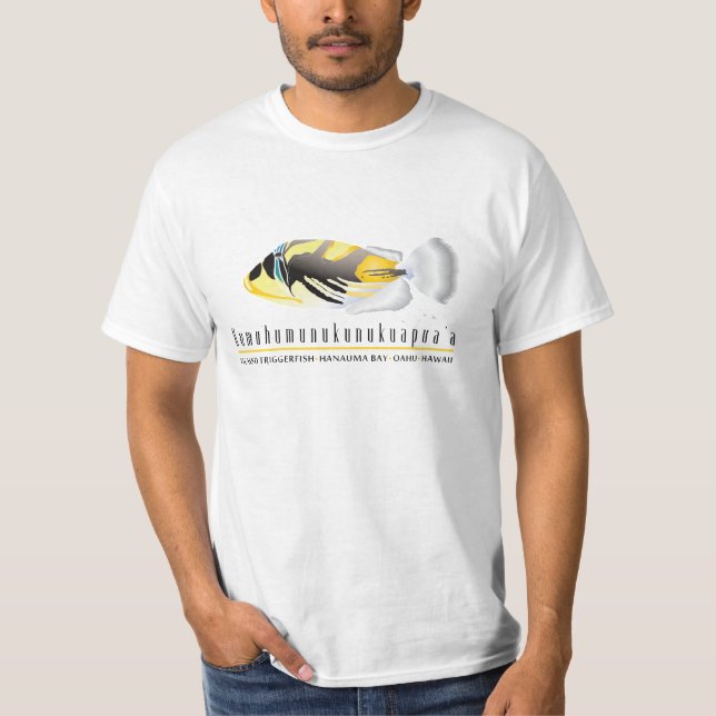 T-shirt Peixes do estado de Havaí - Humuhumunukunukuapua'a (Frente)