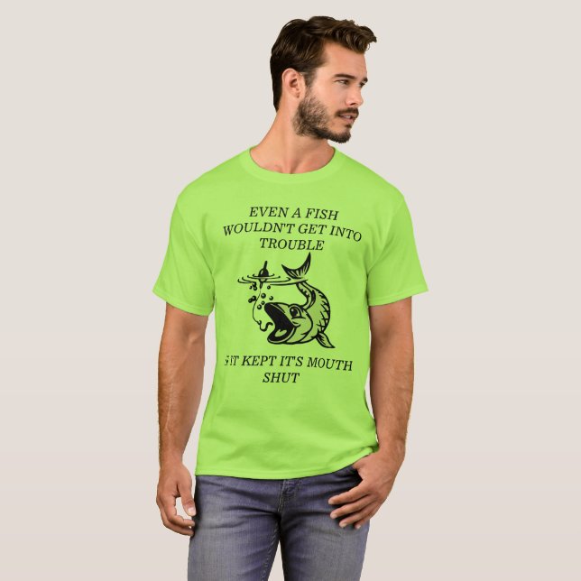 T-SHIRT PEIXES QUE PERMANECEM FORA DO TSHIRT DO PROBLEMA (Frente Completa)