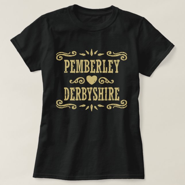 T-shirt Pemberley Derbyshire (Frente do Design)