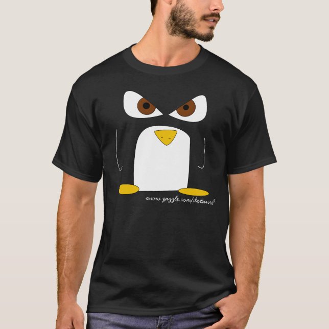 T-shirt Penguin* irritado escuro (Frente)