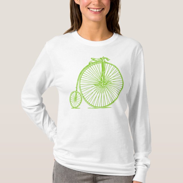 T-shirt Penny Farthing - Verde Martiano (Frente)