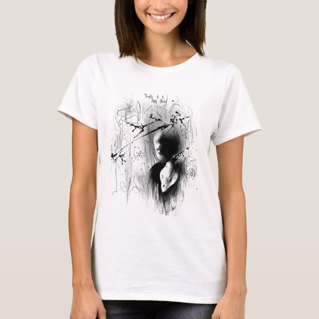 T-shirt Pensamentos de um ateu de morte (Frente)