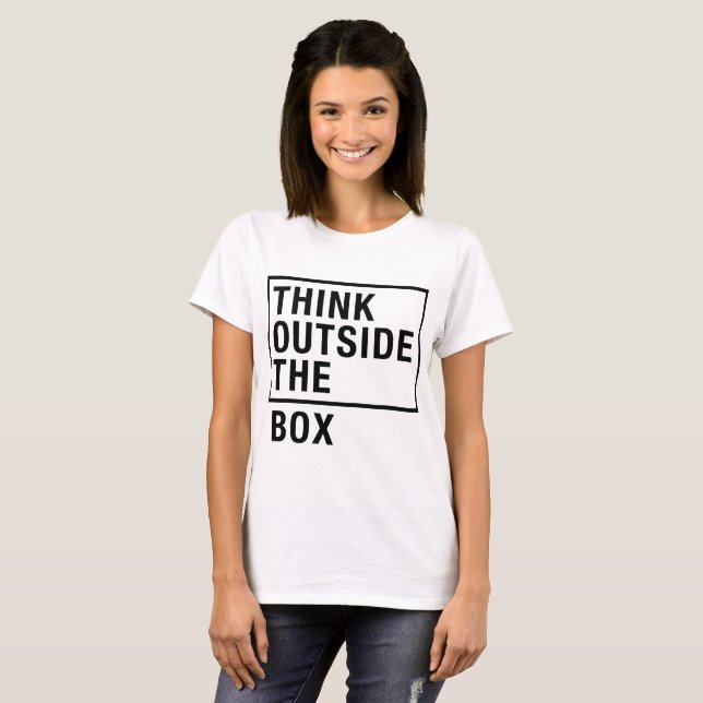 T-Shirt Pense Fora Da Caixa, Tumblr (Frente Completa)