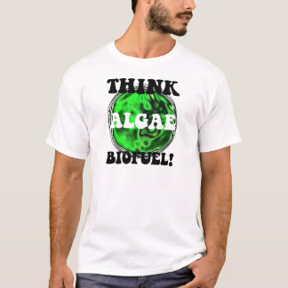 T-shirt Pense o combustível biológico das algas!