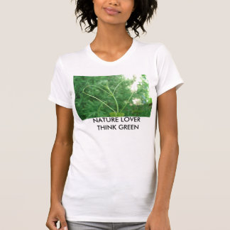 T-SHIRT PENSE VERDE DO AMANTE DE NATUREZA