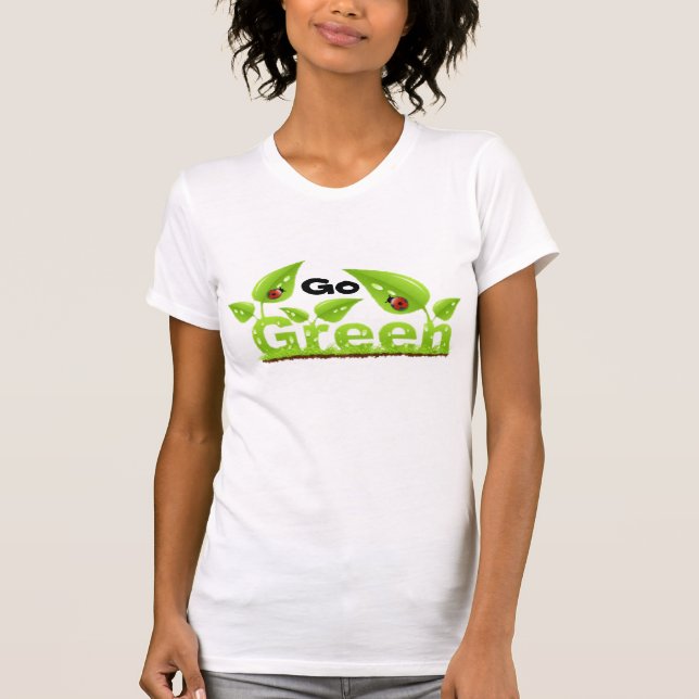 T-shirt Pense verde Ladybug (Frente)
