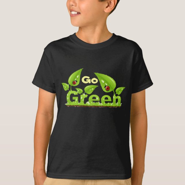 T-shirt Pense verde Ladybug (Frente)
