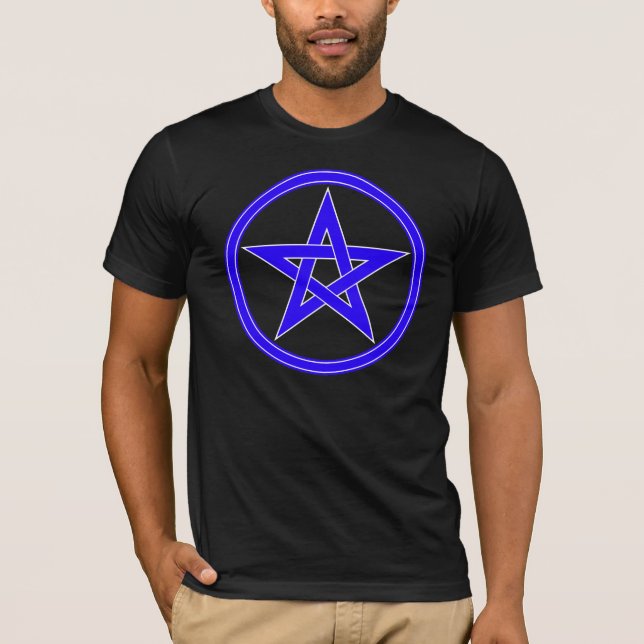 T-shirt Pentagram azul do Pentacle (Frente)