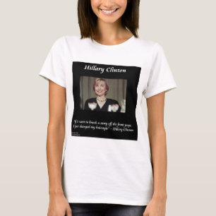 T-shirt Penteados de Hillary Clinton & Citações das Manche