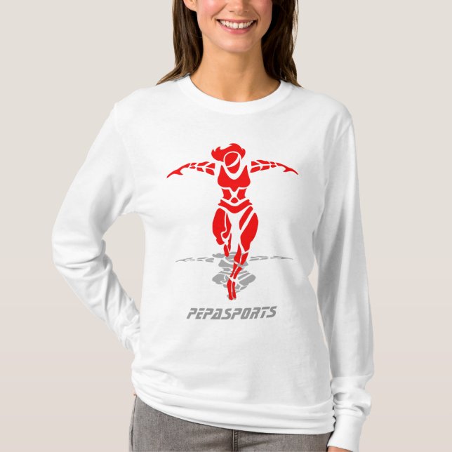 T-shirt PEPAGear - logotipo do StrongWoman - hoody (Frente)