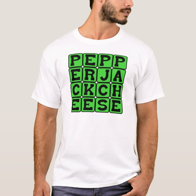 T-shirt Pepper Jack Cheese, queijo picante (Frente)