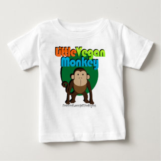T-shirt Pequena Criança de Macaco Vegan/Capa Longa Criança