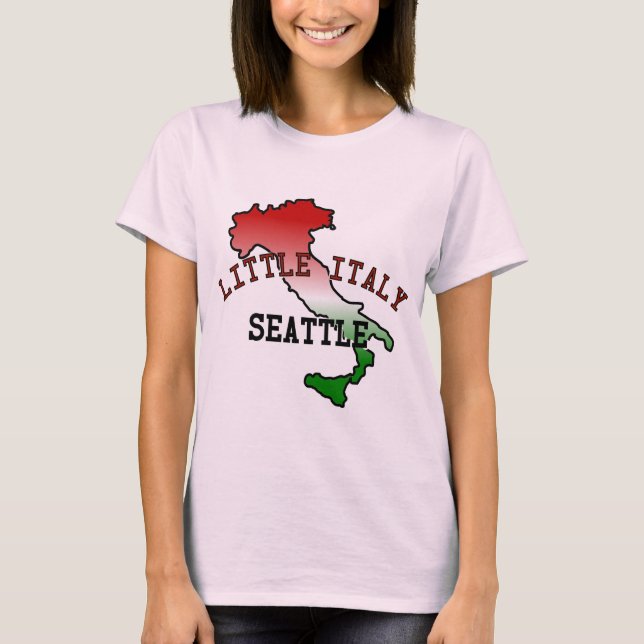T-shirt Pequena Itália Seattle (Frente)