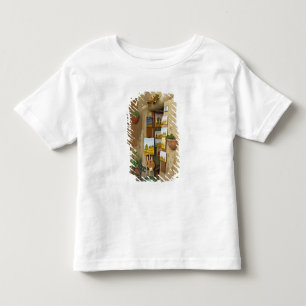 T-shirt Pequena loja com obras de arte à venda na calçada