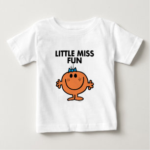 T-shirt Pequena Miss Divertida Letra preta