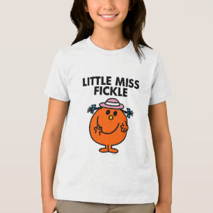 T-shirt Pequena Miss Fickle Letra negra