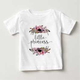 T-shirt Pequena Princesa | Boho Chic Floral Tutu de Bebê M