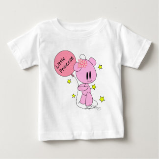 T-shirt Pequena Princesa Menina Rosa Rosa Rosa Urso Rosa T