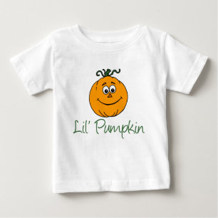 T-shirt Pequena Pumpkin De Cartoon Para Bebê